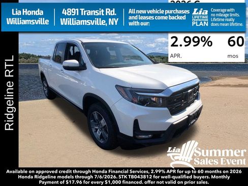 New 2026 Honda Ridgeline RTL image 1