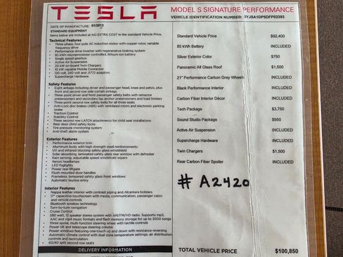 Used 2013 Tesla Model S Performance RWD image 48