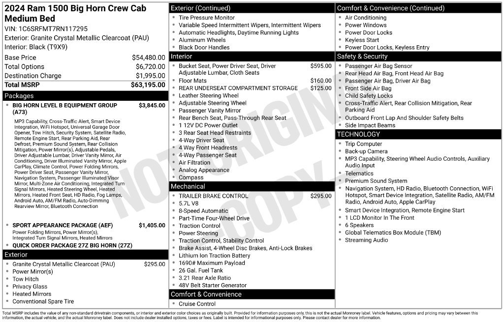 Used 2024 RAM 1500 Big Horn AWD/4WD image 10