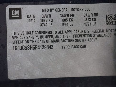 Used 2015 Chevrolet Sonic LT FWD image 16