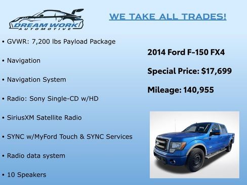 Used 2014 Ford F150 FX4 w/ Equipment Group 401A Mid image 2