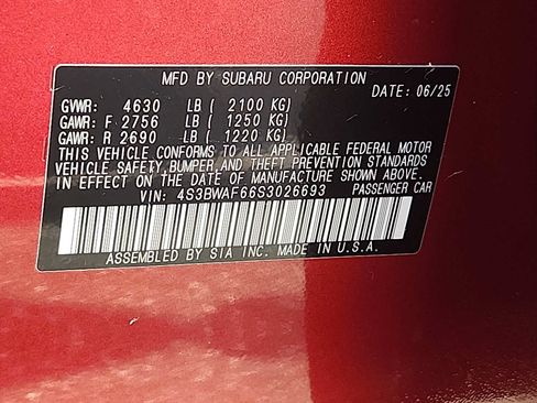 Certified 2025 Subaru Legacy Premium AWD/4WD image 26