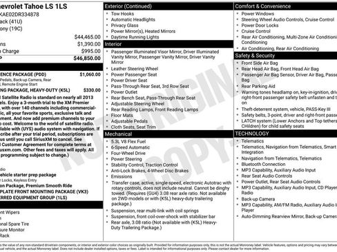 Used 2013 Chevrolet Tahoe LS w/ Convenience Package AWD/4WD image 33