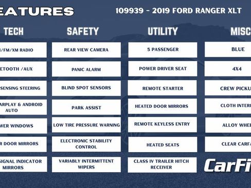 Used 2019 Ford Ranger XLT w/ Equipment Group 302A Luxury image 34