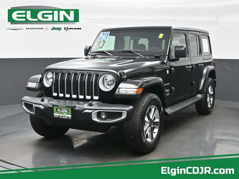 Used 2021 Jeep Wrangler Unlimited Sahara w/ Cold Weather Group AWD/4WD image 1