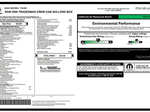 Used 2022 RAM 3500 Tradesman w/ Chrome Appearance Group image 58