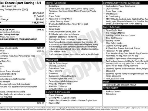 Used 2020 Buick Encore Sport Touring w/ Safety Package FWD image 6