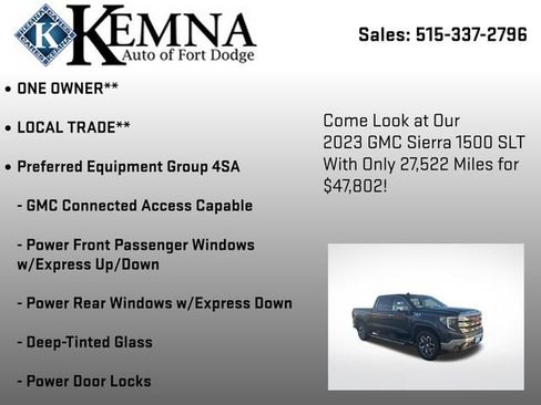 Used 2023 GMC Sierra 1500 SLT w/ SLT Premium Package image 7