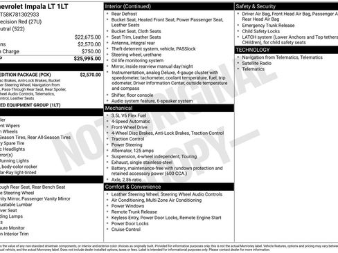 Used 2008 Chevrolet Impala LT w/ Luxury Edition Package image 4