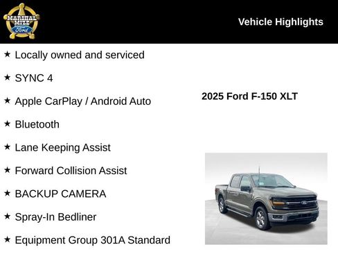 Used 2025 Ford F150 XLT w/ Equipment Group 301A Standard image 2