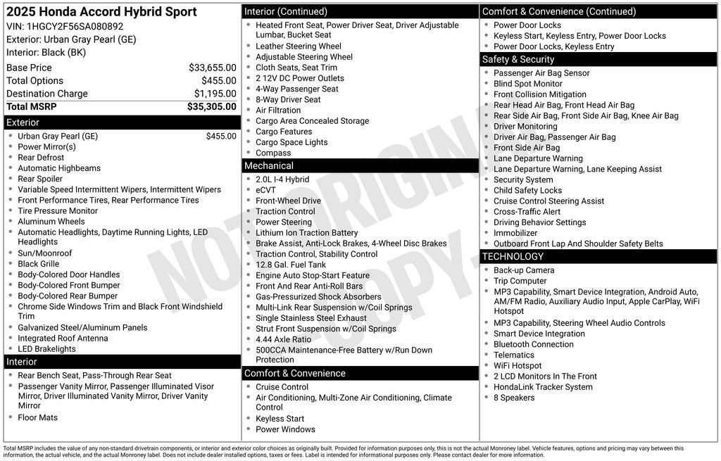 Used 2025 Honda Accord Sport image 15