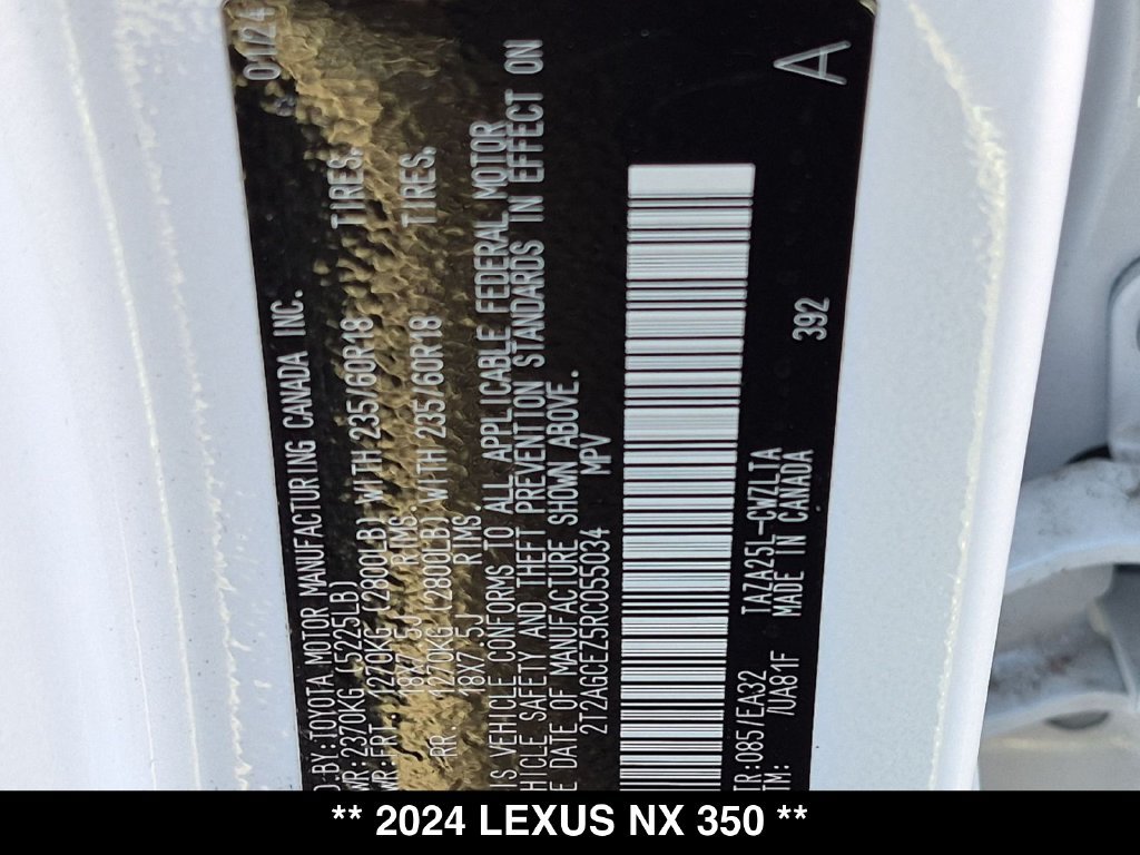 Used 2024 Lexus NX 350 AWD w/ Cold Area Package image 34