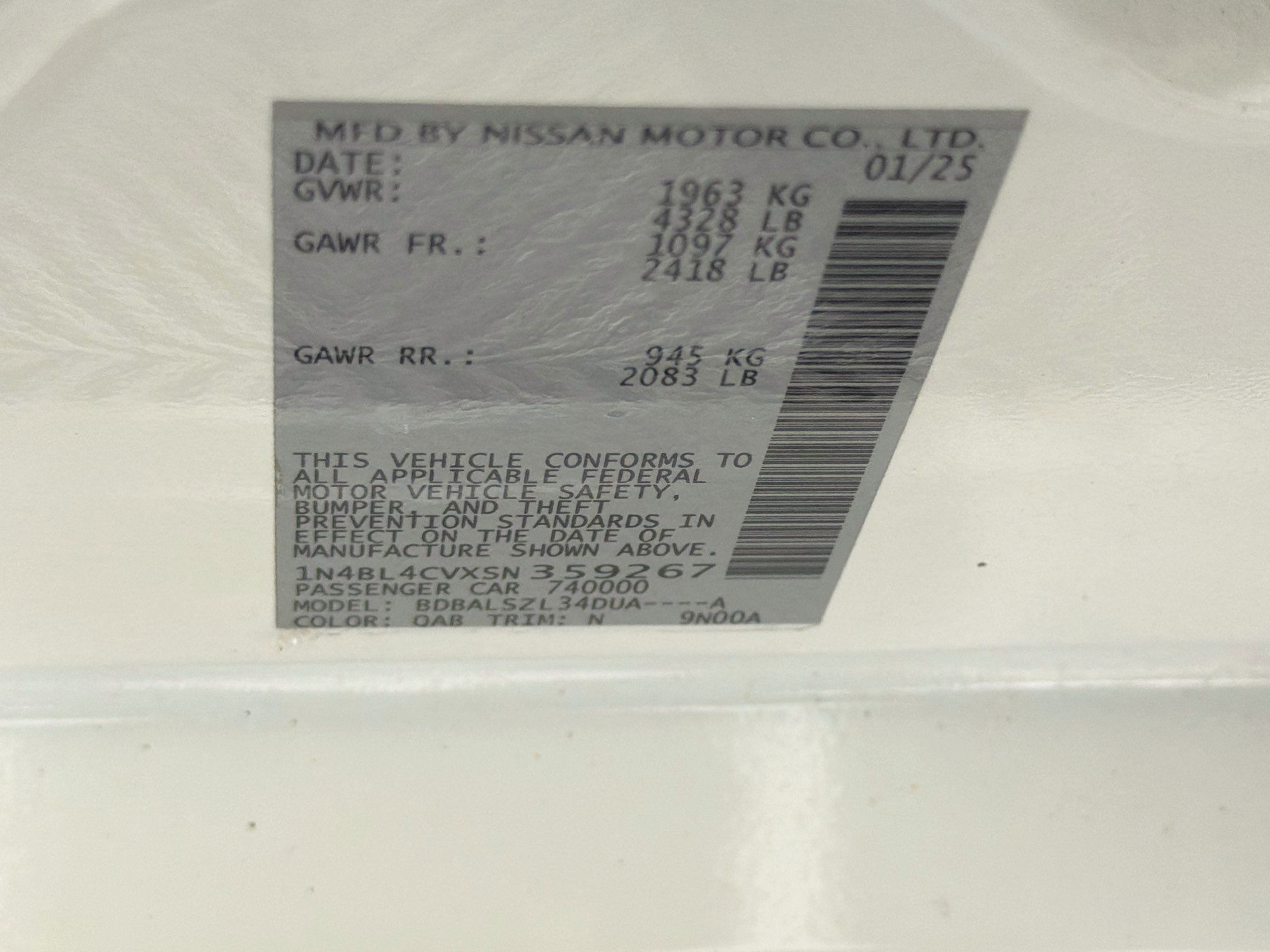 Used 2025 Nissan Altima 2.5 SR FWD image 12