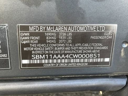Used 2012 McLaren MP4-12C Coupe RWD image 43