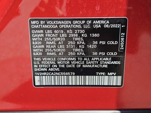 Used 2022 Volkswagen Atlas SE AWD/4WD image 35