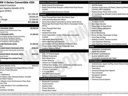 Used 2026 BMW 430i Convertible w/ M Sport Package RWD image 6