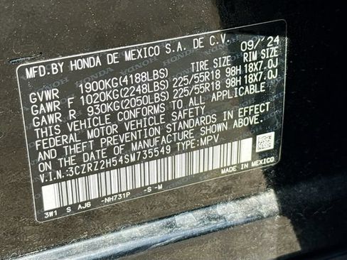 Certified 2025 Honda HR-V Sport image 22