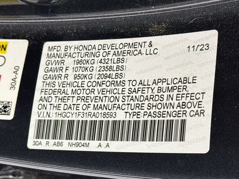 Certified 2024 Honda Accord EX image 31
