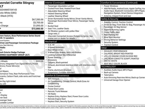 Used 2021 Chevrolet Corvette Stingray Preferred Cpe w/ 2LT image 54