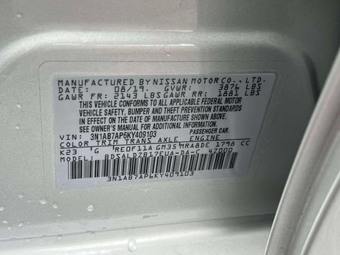 Used 2019 Nissan Sentra SV w/ Special Edition Package FWD image 19