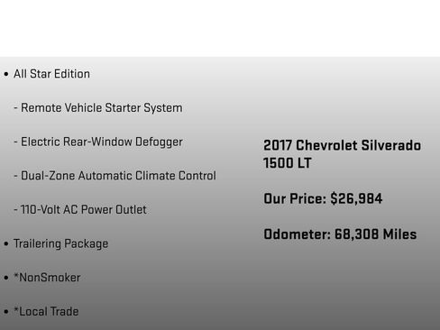 Used 2017 Chevrolet Silverado 1500 LT w/ All Star Edition AWD/4WD image 6