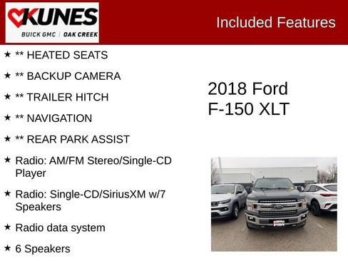 Used 2018 Ford F150 XLT w/ Equipment Group 302A Luxury image 2