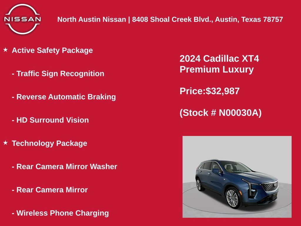 Used 2024 Cadillac XT4 Premium Luxury w/ Active Safety Package FWD image 22
