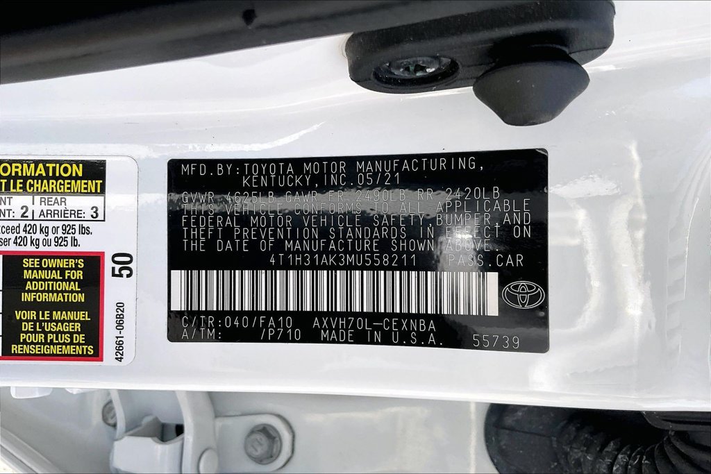 Used 2021 Toyota Camry LE w/ Audio Upgrade Package FWD image 19
