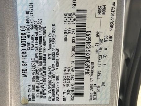 Used 2016 Ford Fusion SE w/ Equipment Group 201A FWD image 29