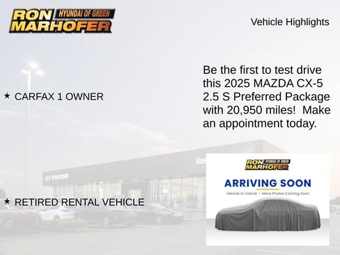 Used 2025 MAZDA CX-5 AWD 2.5 S w/ Preferred Package image 2