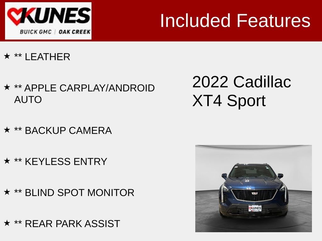 Used 2022 Cadillac XT4 Sport w/ Sun And Sound Package AWD/4WD image 2