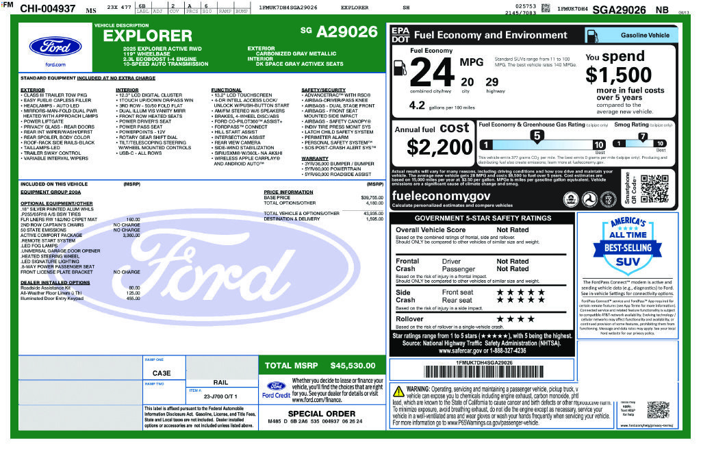 Used 2025 Ford Explorer Active w/ Active Comfort Package RWD image 1