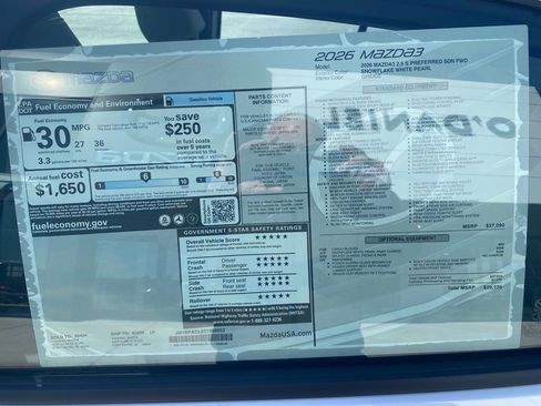 New 2026 MAZDA MAZDA3 2.5 S Sedan w/ Preferred Pkg image 6