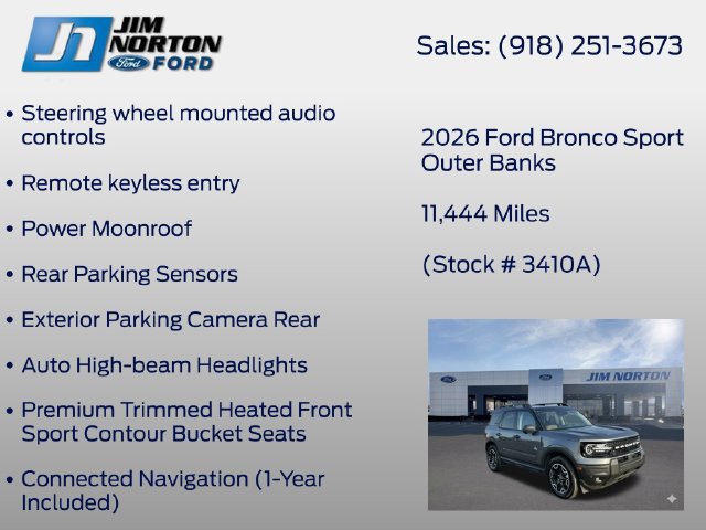 Used 2026 Ford Bronco Sport Outer Banks w/ Outer Banks Tech Package+ AWD/4WD image 31