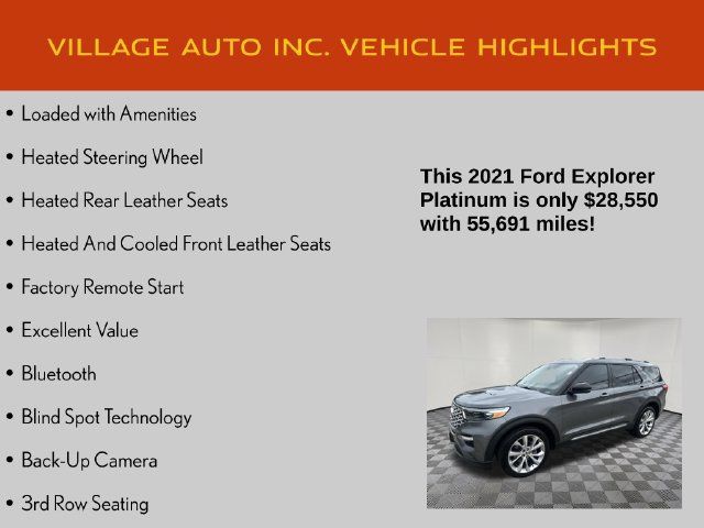 Used 2021 Ford Explorer Platinum w/ Equipment Group 601A AWD/4WD image 14