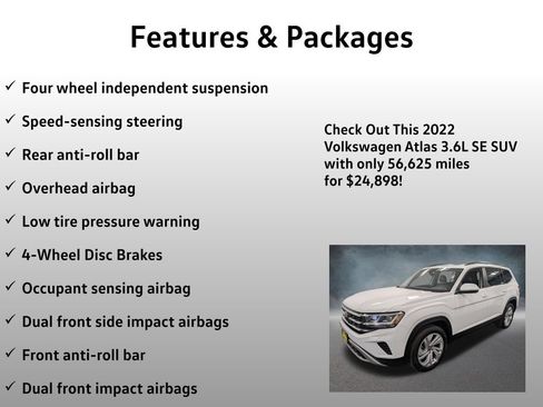 Used 2022 Volkswagen Atlas SE AWD/4WD image 12