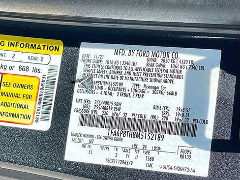 Used 2021 Ford Mustang Premium w/ Equipment Group 201A RWD image 35
