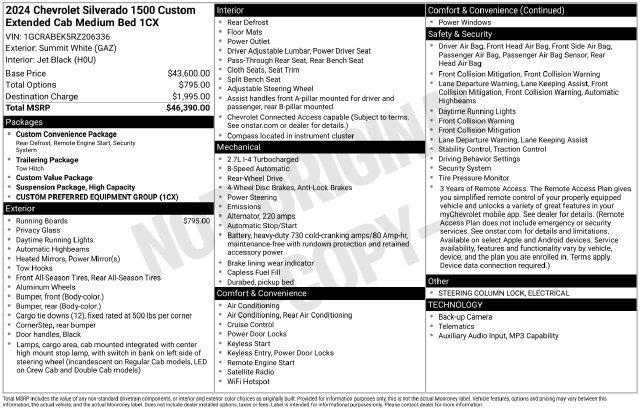 Used 2024 Chevrolet Silverado 1500 Custom RWD image 21
