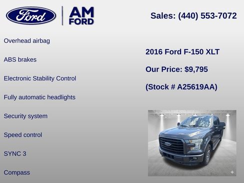 Used 2016 Ford F150 XLT w/ Equipment Group 301A Mid AWD/4WD image 12