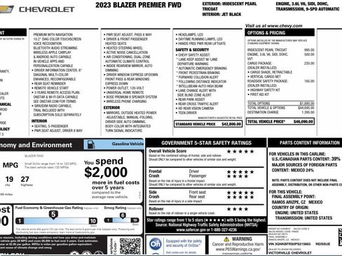 Used 2023 Chevrolet Blazer Premier w/ LPO, Cargo Package FWD image 14