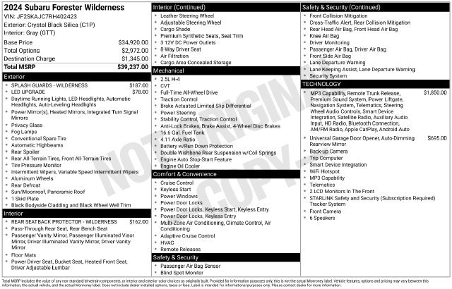 Used 2024 Subaru Forester Wilderness AWD/4WD image 38