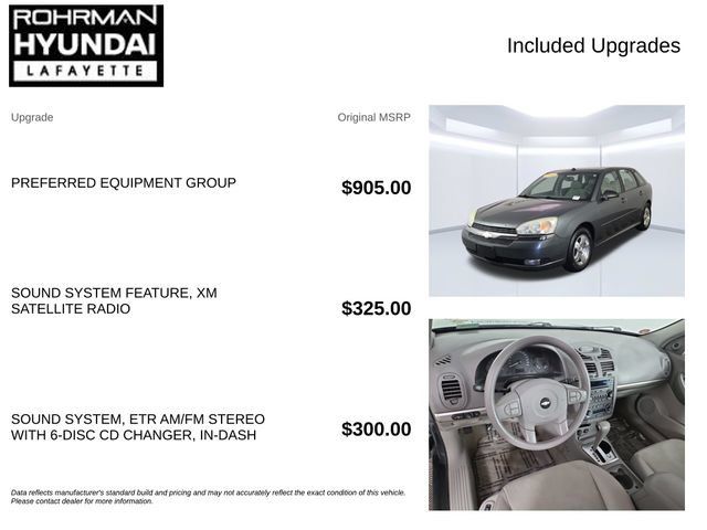 Used 2004 Chevrolet Malibu LT w/ Preferred Equipment Group FWD image 4