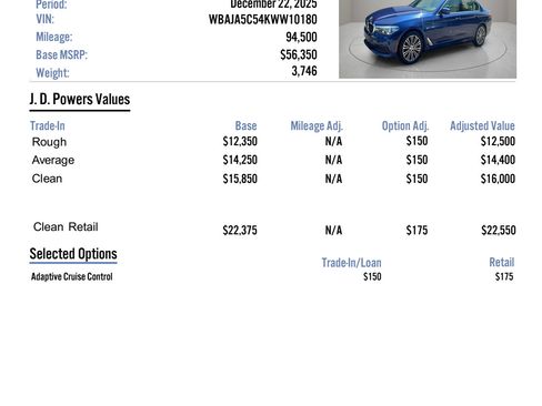 Used 2019 BMW 530i w/ Convenience Package image 28