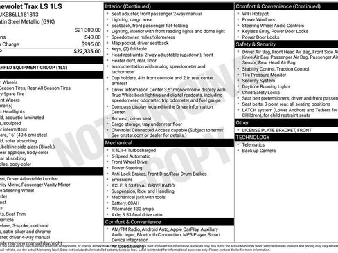 Used 2020 Chevrolet Trax LS FWD image 10