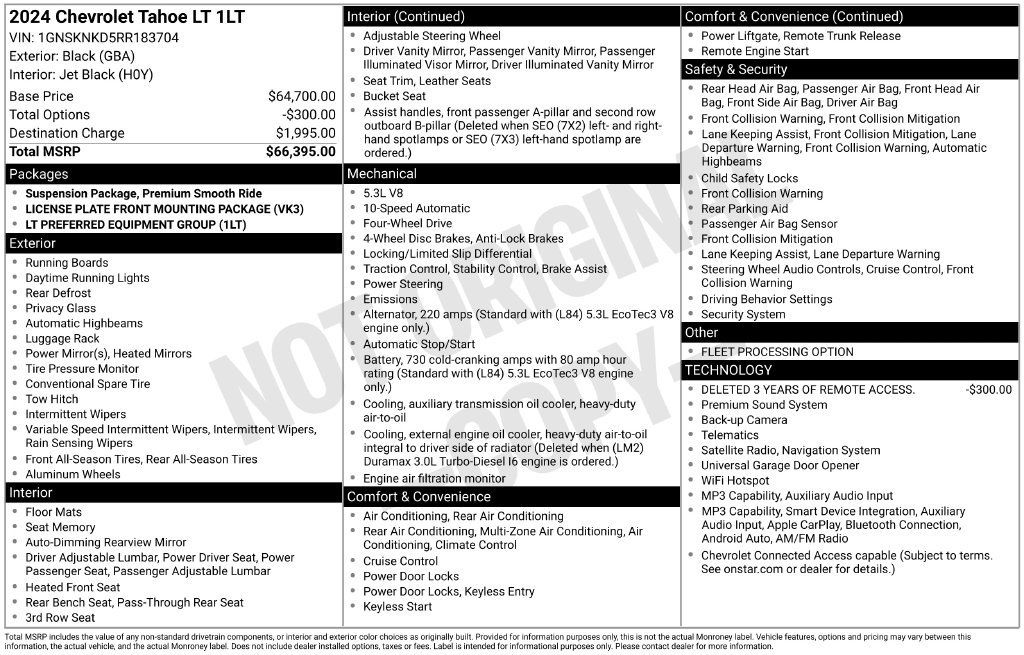 Used 2024 Chevrolet Tahoe LT AWD/4WD image 37