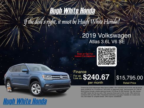 Used 2019 Volkswagen Atlas SE image 3