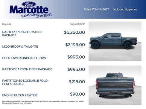 Certified 2023 Ford F150 Raptor w/ Raptor 37 Performance Package AWD/4WD image 4