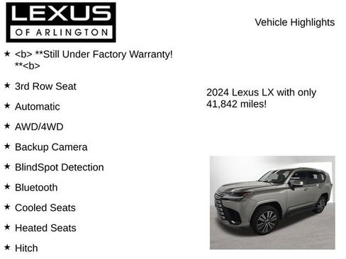 Used 2024 Lexus LX 600 4WD w/ Luxury Package image 7