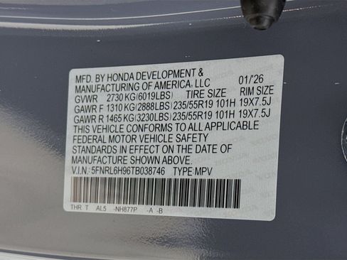 New 2026 Honda Odyssey Elite image 42