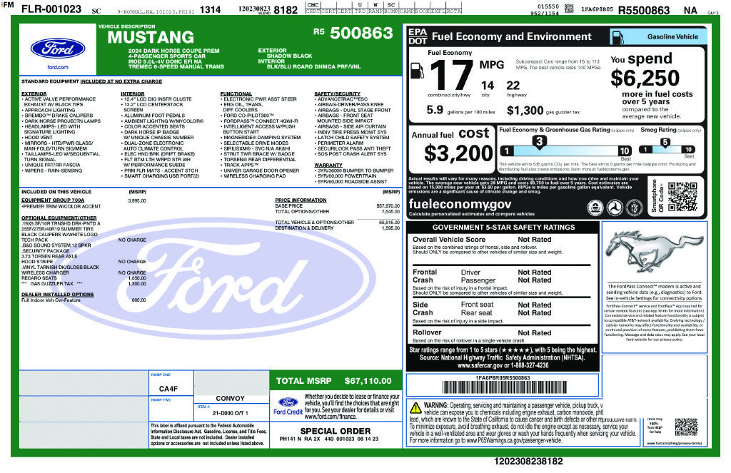 Used 2024 Ford Mustang Dark Horse RWD image 31